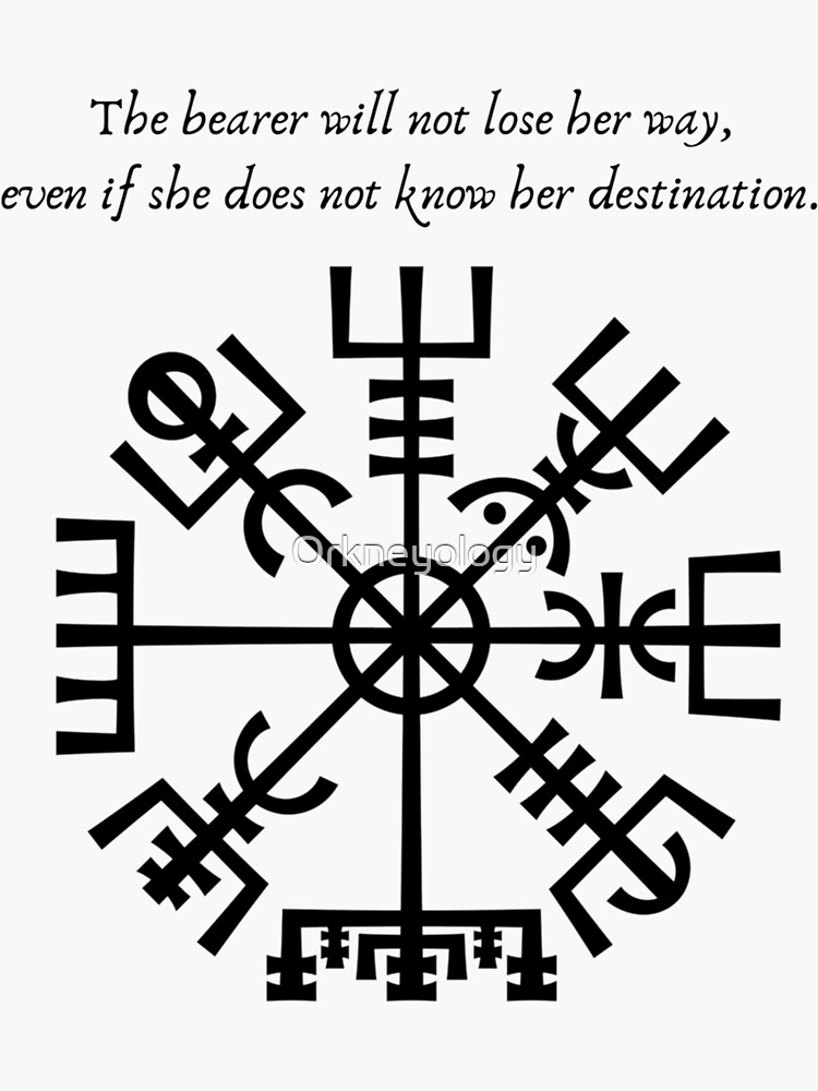 Vegvisir - Mystical Viking Symbol of Guidance & Protection (she/her) |  Sticker