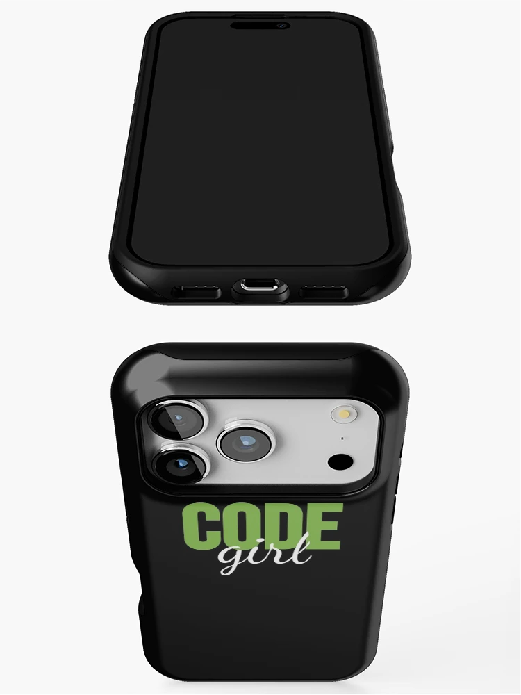Thumbnail 3 of 4, iPhone Case, Code Girl Programming designed and sold by jacks-tees.