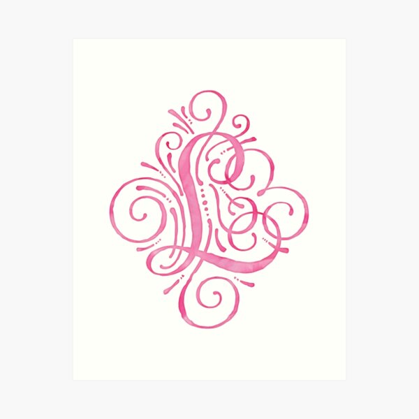 Mom and Baby Giraffe Monogram G - Monogram G - Posters and Art