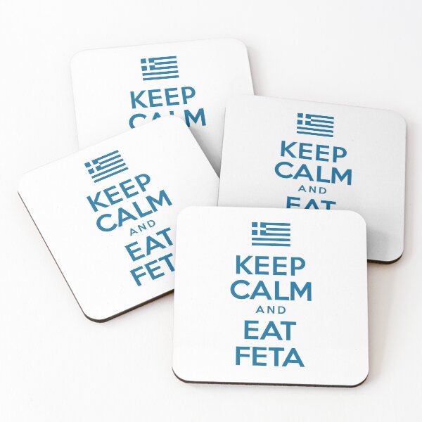 Item preview, Keep Calm And Eat Feta Greek Food designed and sold by jaycartoonist.
