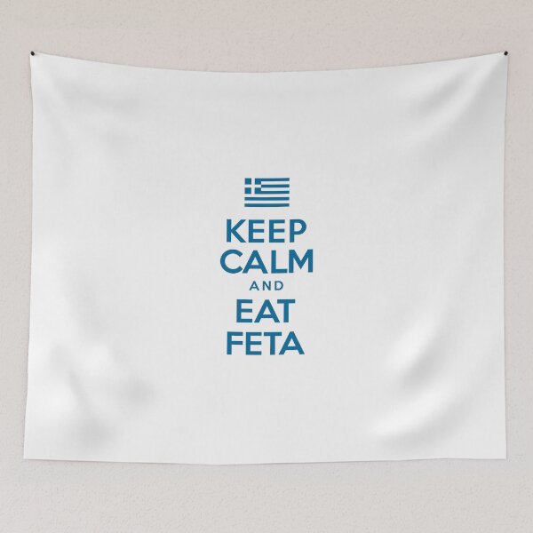 Item preview, Keep Calm And Eat Feta Greek Food designed and sold by jaycartoonist.
