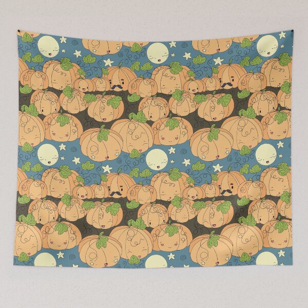 Item preview, Cute pumpkins at Halloween night  designed and sold by olyarodriguez.