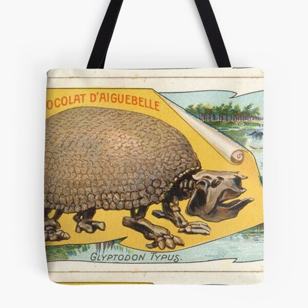Item preview, display daiguebelle glyptodon French chocolate box card art vintage illustration designed and sold by Vintage Designs +.