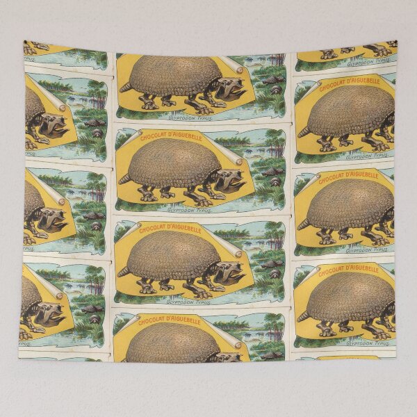Item preview, display daiguebelle glyptodon French chocolate box card art vintage illustration designed and sold by Vintage Designs +.