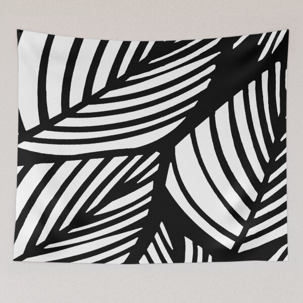 Item preview, Artistic Black And White Leaf Vein Abstract designed and sold by taiche.