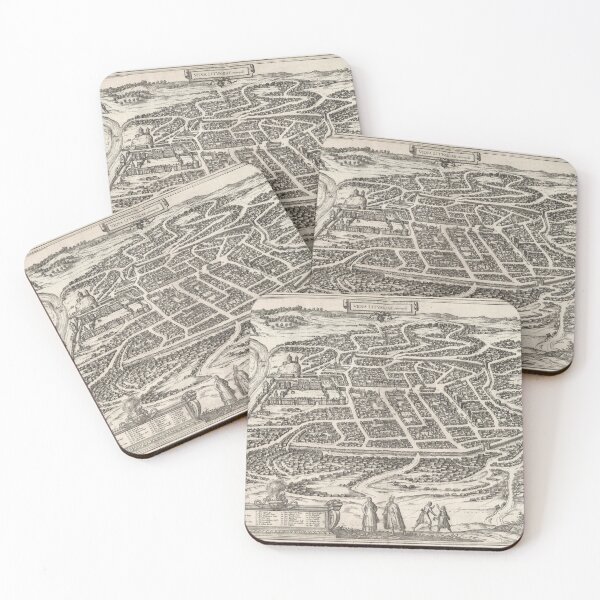 Item preview, Vintage Map of Vilnius Lithuania (1581) designed and sold by BravuraMedia.