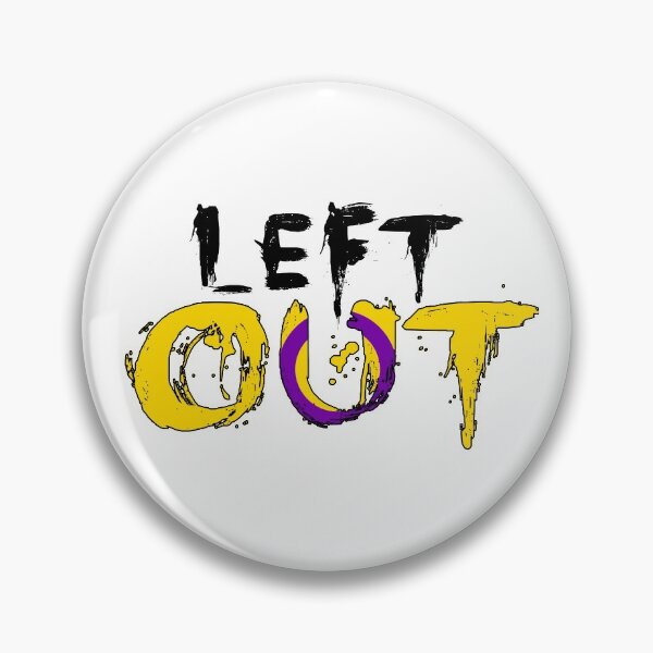 Item preview, Left Out - Transparent Paint - Black Outline (Intersex Flag) designed and sold by DanJaguar.