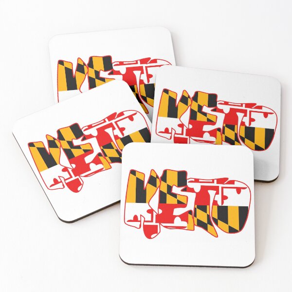 Item preview, Keto Maryland Flag Red Outline designed and sold by Graykat.