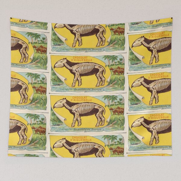 Item preview, display daiguebelle paleotherium French chocolate box card art vintage illustration designed and sold by Vintage Designs +.
