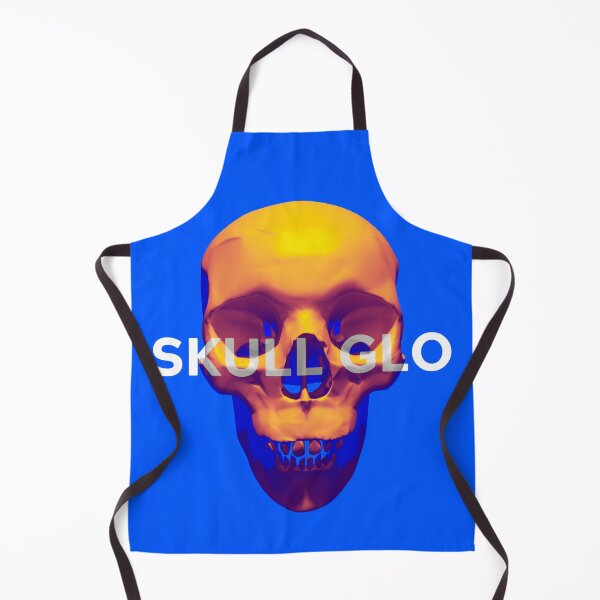 Item preview, Skull Glo Text (Halloween) - Yellow on Blue designed and sold by MisterSquid.