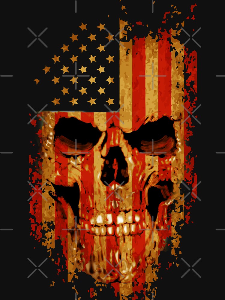 "Grim Reaper US Flag" T-shirt by ip7s | Redbubble