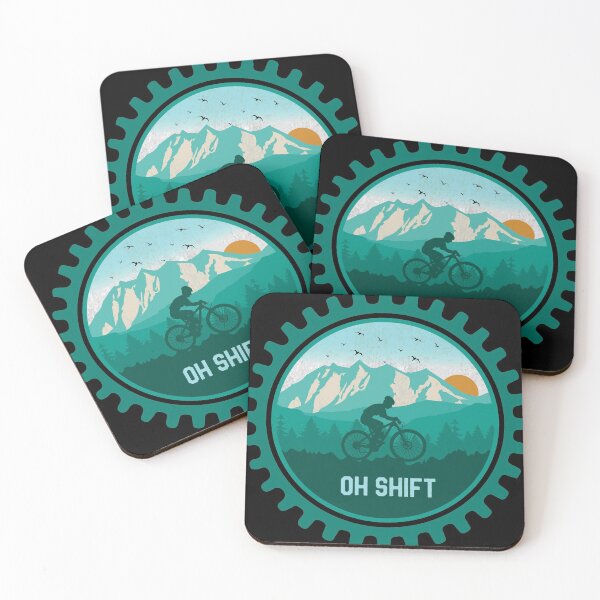 Item preview, Oh Shift Retro Mountain Bike Vintage MTB Downhill Biking Cycling Biker Bicycle designed and sold by merchzy.