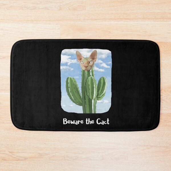 Item preview, Cactus Cat Pun  designed and sold by DinoKate.