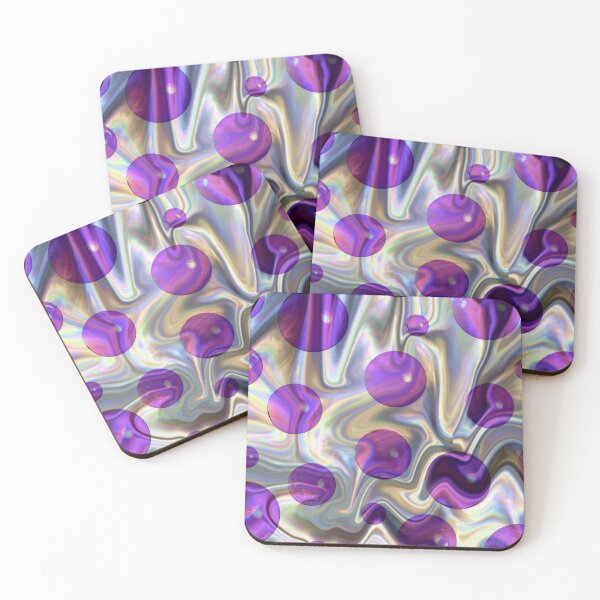 Item preview, Shimmering Purple Polka Dots Pattern With Silver designed and sold by Mary Riley.