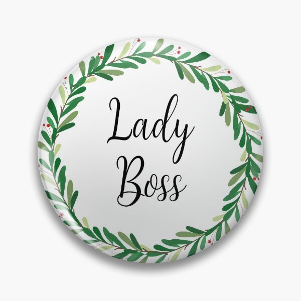 Item preview, Elegant Lady Boss Christmas Design with Green Wreath designed and sold by BlushPearls.