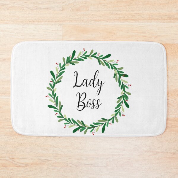 Item preview, Elegant Lady Boss Christmas Design with Green Wreath designed and sold by BlushPearls.