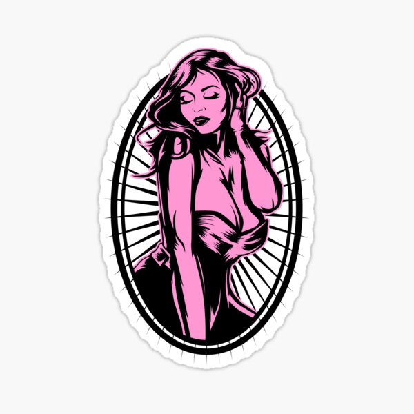 Lewd Stickers Adult Stickers Sexy Stickers Nude Stickers Lewd Sticker of  Sexy Nude Female Art Model in Body Jewelry 