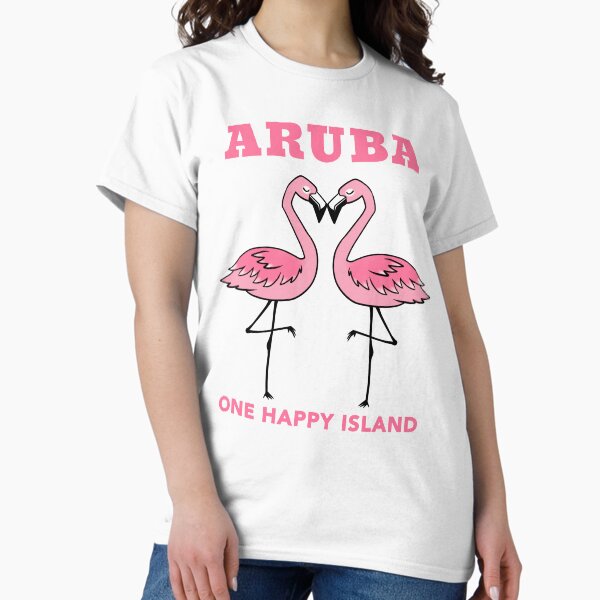 Item preview, ONE HAPPY ISLAND ARUBA FLAMINGOS  designed and sold by ButterflyX.