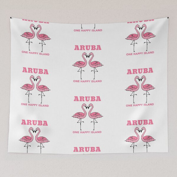 Item preview, ONE HAPPY ISLAND ARUBA FLAMINGOS  designed and sold by ButterflyX.