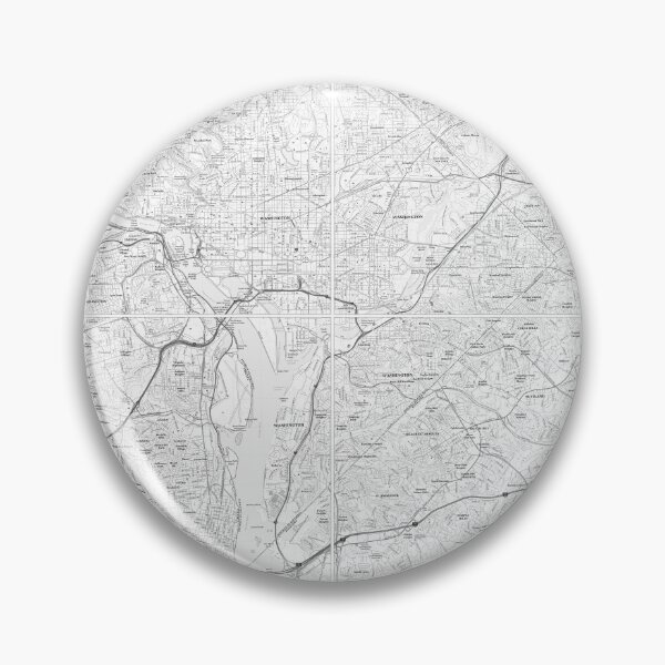 Item preview, Washington, DC, Quad Topographical Map Black and White designed and sold by PGHPhotoCo.
