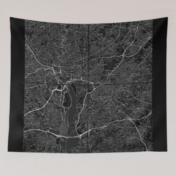Item preview, Washington, DC, Quad Topographical Map Black designed and sold by PGHPhotoCo.