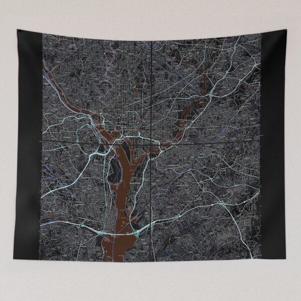 Item preview, Washinton, DC, Quad Topographical Map Dark designed and sold by PGHPhotoCo.