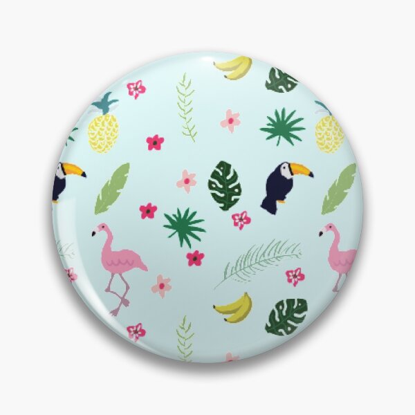 Item preview, Tropical pattern with flamingo and toucans  designed and sold by SherriMans.