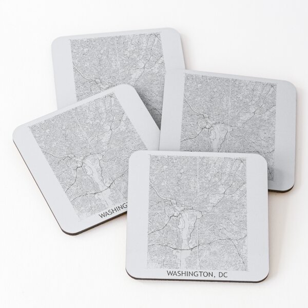 Item preview, Washington, DC, Quad Topographical Map Grey designed and sold by PGHPhotoCo.