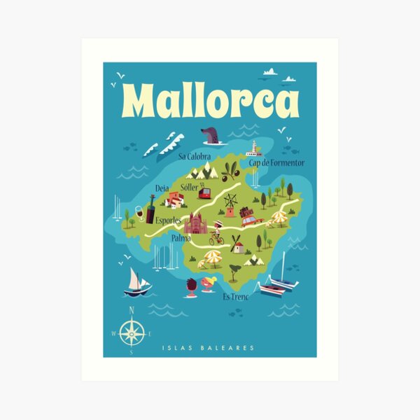 Mallorca Plakat Kunstdruck