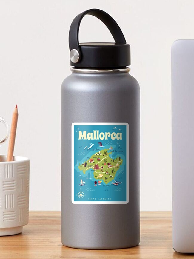 Thumbnail 1 of 3, Sticker, Mallorca poster designed and sold by GAGodel.