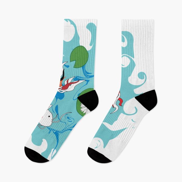 Item preview, Blue Japanese koi fish pond and water lily designed and sold by SherriMans.