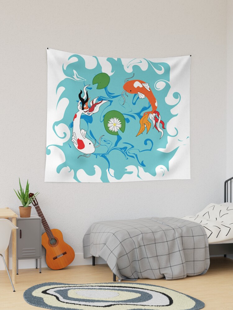 Japanese Koi Fish Aesthetic Tapestry for Sale by ind3finite