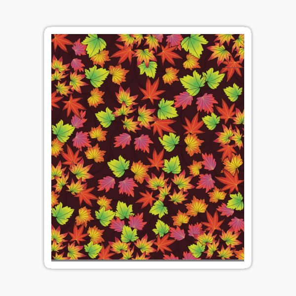 Fall Splendor in Brown Sticker
