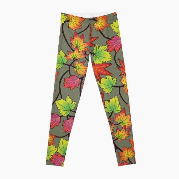 Fall Splendor in Green Leggings