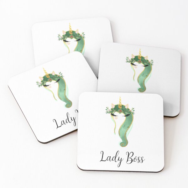 Item preview, Elegant Lady Boss Christmas Design with Beautiful Unicorn designed and sold by BlushPearls.
