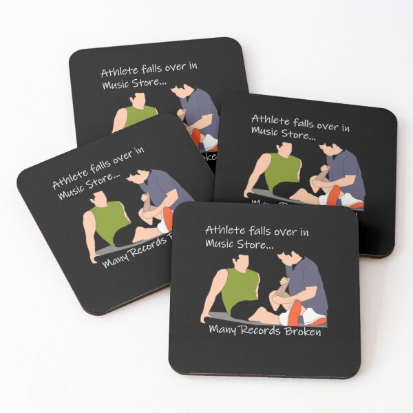 Item preview, Athlete falls over in music shop designed and sold by PillowPuns.