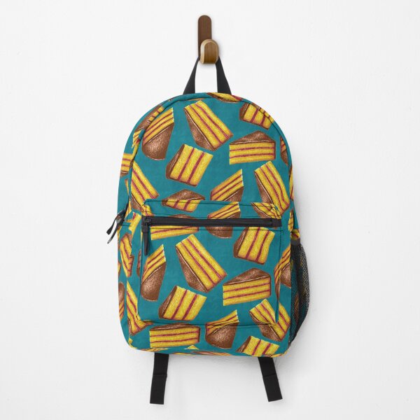 Item preview, Piece of Cake in Colored Pencil - Chocolate and Raspberry Jam on Textured Teal designed and sold by Perrin Le Feuvre.