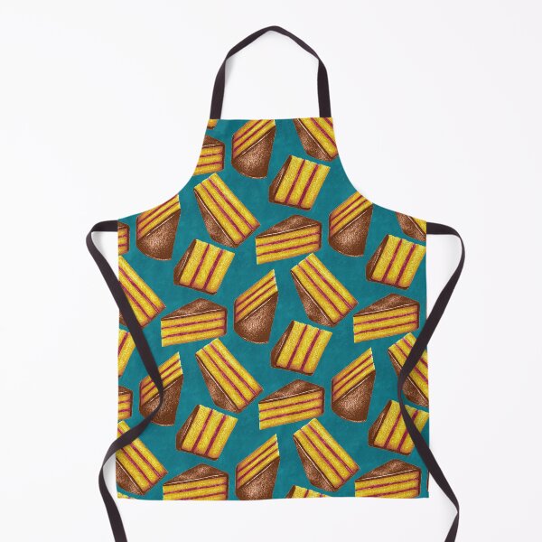 Item preview, Piece of Cake in Colored Pencil - Chocolate and Raspberry Jam on Textured Teal designed and sold by Perrin Le Feuvre.