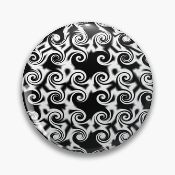 Item preview, Curlicue Pentagon Shape White On Black designed and sold by taiche.