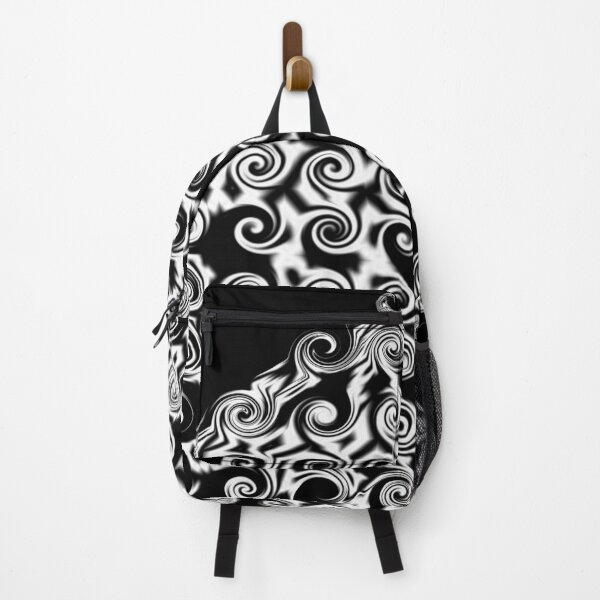Item preview, Curlicue Pentagon Shape White On Black designed and sold by taiche.