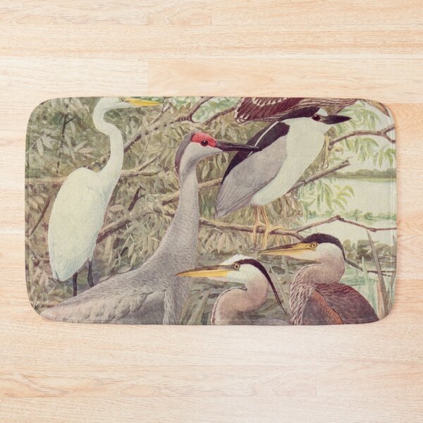 Item preview, Egret, Crane and Heron vintage Birds illustration designed and sold by Vintage Designs +.
