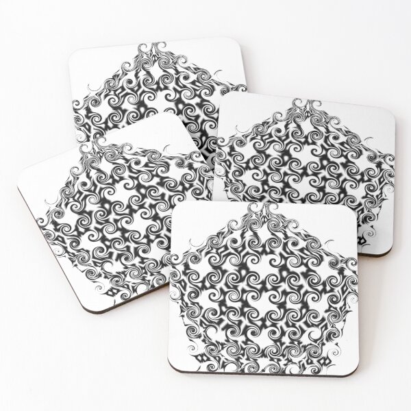 Item preview, Curlicue Pentagon Shape Black On White designed and sold by taiche.