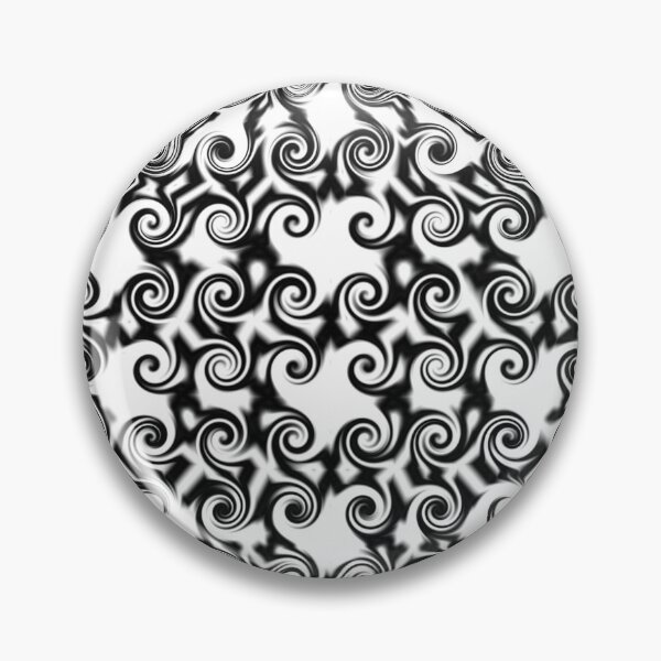 Item preview, Curlicue Pentagon Shape Black On White designed and sold by taiche.
