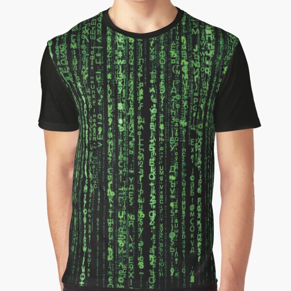 Matrix Green Code secret Password Graphic T-Shirt