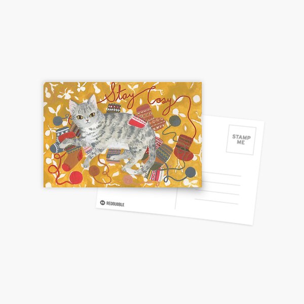 Stay Cozy - Cat Holiday Card Postcard