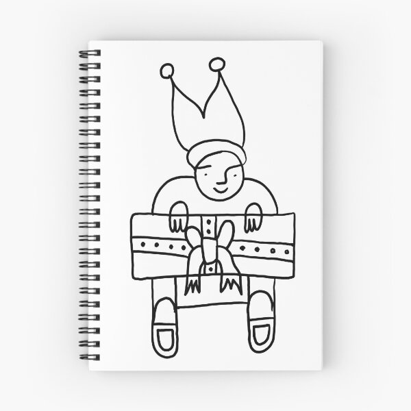Item preview, Elf with a Gift for Christmas Black and White designed and sold by Istvan Ocztos.
