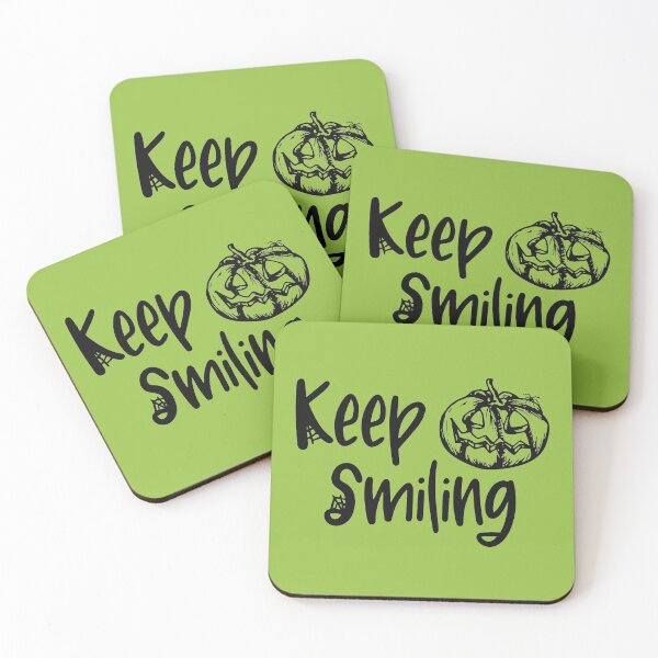Item preview, Keep smiling pumpkin with green background designed and sold by Crystal Raymond.