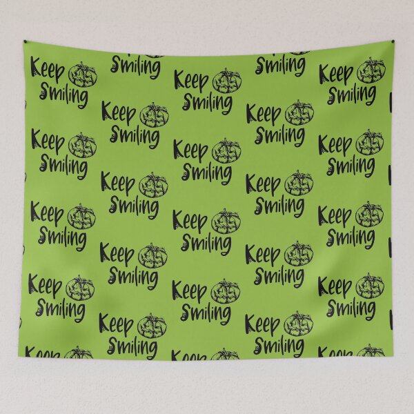 Item preview, Keep smiling pumpkin with green background designed and sold by Crystal Raymond.