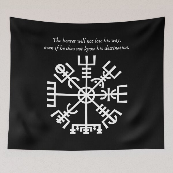 Item preview, Vegvisir - Mystical Viking Symbol of Guidance & Protection, white (he/his) designed and sold by Orkneyology.
