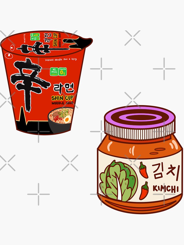  KOREAN  FOOD  STICKER  PACK Sticker  by Glossypop Redbubble